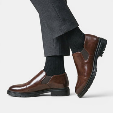 Scarpe Slip-On Brogue da Uomo con Pannelli Laterali Elastici 6
