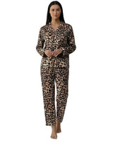 Set Pigiama da Donna con Bottoni e Stampa Leopardata 1
