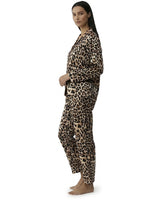 Set Pigiama da Donna con Bottoni e Stampa Leopardata 2