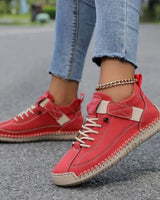 Sneakers basse stringate da donna con cinturino laterale 19
