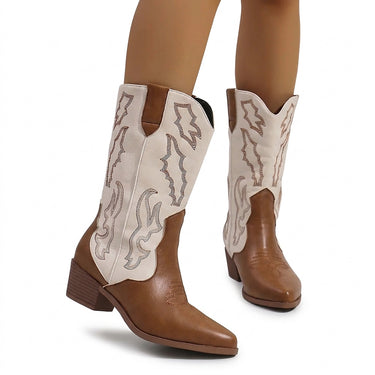 Stivali da Cowboy Western Bicolore da Donna 1