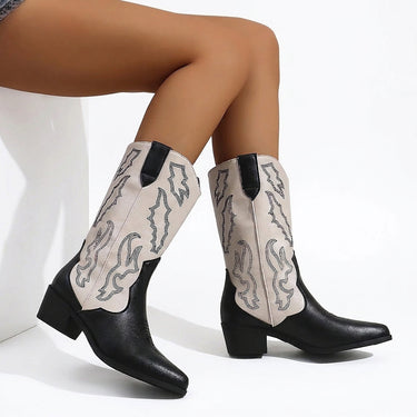 Stivali da Cowboy Western Bicolore da Donna 2