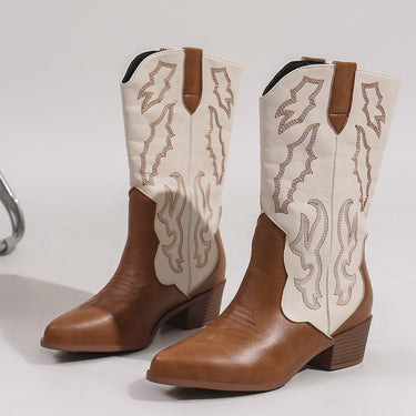 Stivali da Cowboy Western Bicolore da Donna 4