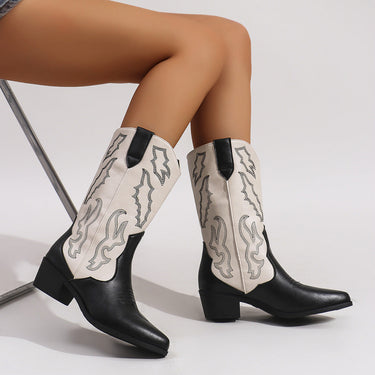Stivali da Cowboy Western Bicolore da Donna 7
