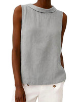 Top smanicato da donna con collo alto 1