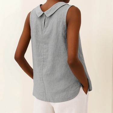Top smanicato da donna con collo alto 3