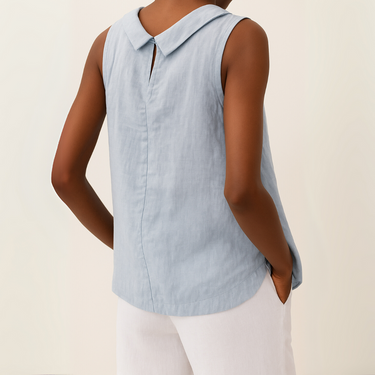 Top smanicato da donna con collo alto 4