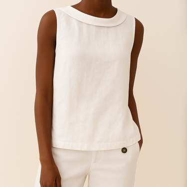 Top smanicato da donna con collo alto 6