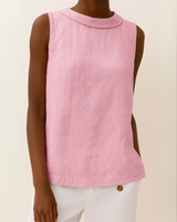 Top smanicato da donna con collo alto 7