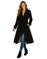 Trench coat da donna con cintura e colletto a revers 1