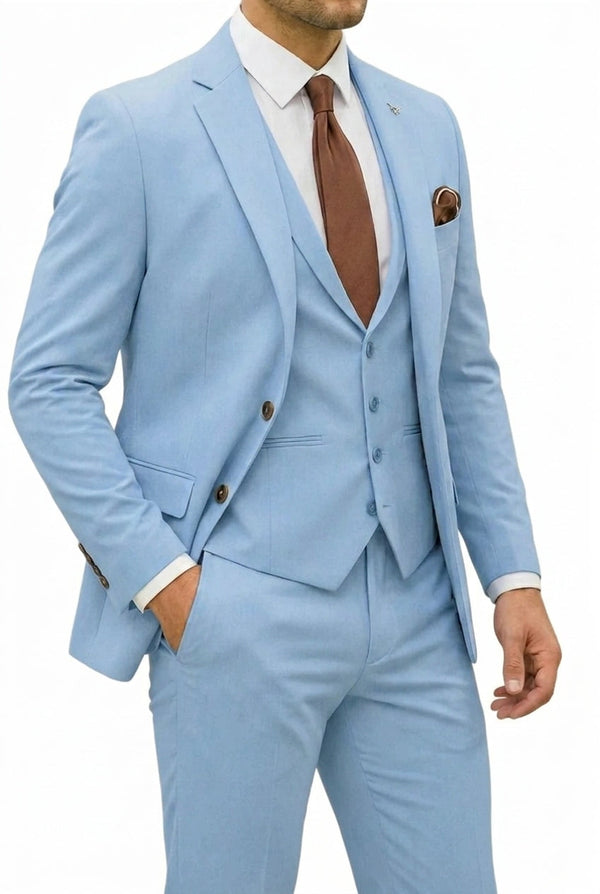 Abito da uomo a tre pezzi con blazer, gilet e pantaloni 2