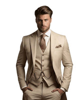 Abito da uomo a tre pezzi con gilet e blazer 2