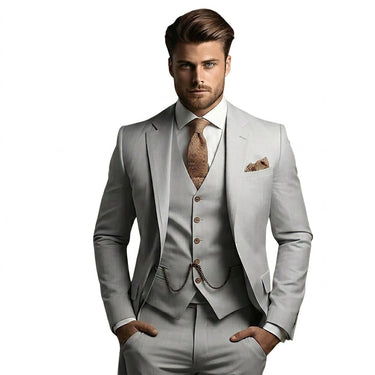 Abito da uomo a tre pezzi con gilet e blazer 3