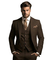 Abito da uomo a tre pezzi con gilet e blazer 4
