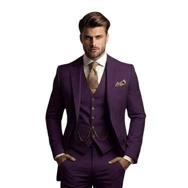 Abito da uomo a tre pezzi con gilet e blazer 6