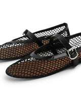 Ballerine Mary Jane in rete da donna con fibbia 1