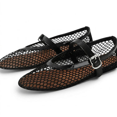 Ballerine Mary Jane in rete da donna con fibbia 1