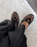 Ballerine Mary Jane in rete da donna con fibbia 6