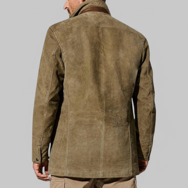 Blazer da campo da uomo con colletto a contrasto 5
