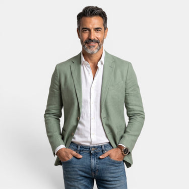 Blazer da uomo a tre bottoni con revers a dente 5