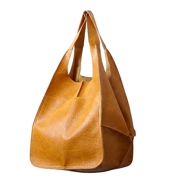 Borsa Tote Oversize da Donna con Tasca Frontale Applicata 1