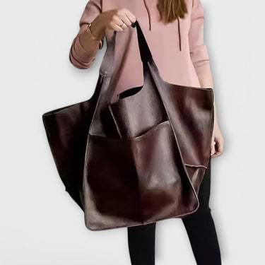 Borsa Tote Oversize da Donna con Tasca Frontale Applicata 16