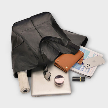 Borsa Tote Oversize da Donna con Tasca Frontale Applicata 5