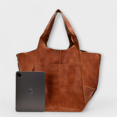 Borsa Tote Oversize da Donna con Tasca Frontale Applicata 6