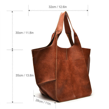 Borsa Tote Oversize da Donna con Tasca Frontale Applicata 7