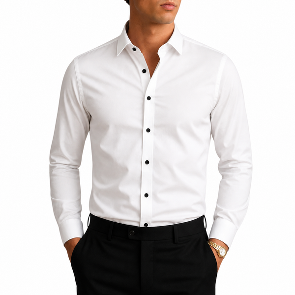 Camicia da uomo a maniche lunghe con bottoni 1
