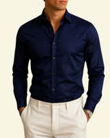 Camicia da uomo a maniche lunghe con bottoni 3