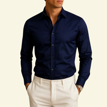 Camicia da uomo a maniche lunghe con bottoni 3