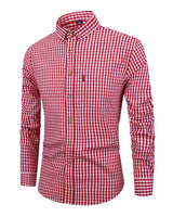 Camicia da uomo a maniche lunghe con bottoni e motivo gingham 2