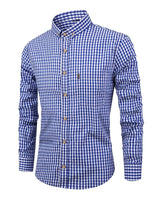 Camicia da uomo a maniche lunghe con bottoni e motivo gingham 4