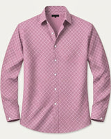 Camicia da uomo a maniche lunghe con motivo geometrico 6
