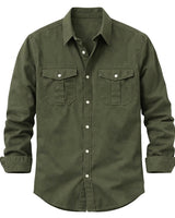 Camicia da uomo a maniche lunghe con tasche a patta 1