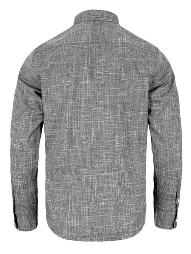 Camicia da uomo con bottoni e dettagli a fantasia 17