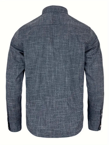 Camicia da uomo con bottoni e dettagli a fantasia 19