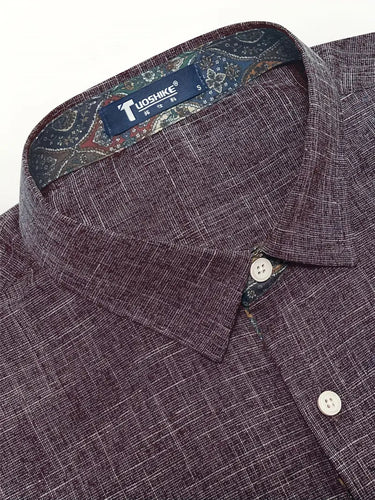 Camicia da uomo con bottoni e dettagli a fantasia 22