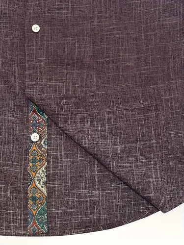 Camicia da uomo con bottoni e dettagli a fantasia 24