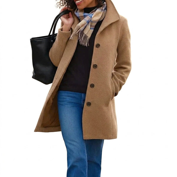 Cappotto da donna a maniche lunghe con bottoni frontali 1