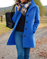 Cappotto da donna a maniche lunghe con bottoni frontali 8