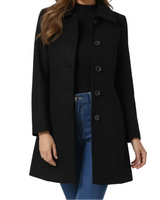 Cappotto da donna di media lunghezza con chiusura a bottoni 1