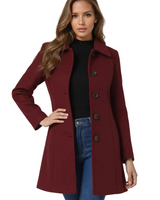 Cappotto da donna di media lunghezza con chiusura a bottoni 2