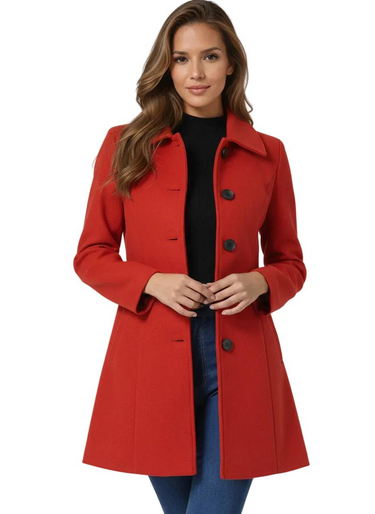 Cappotto da donna di media lunghezza con chiusura a bottoni 5