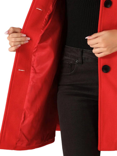 Cappotto da donna di media lunghezza con chiusura a bottoni 6
