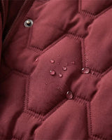 Cappotto imbottito lungo da donna con motivo trapuntato geometrico 5