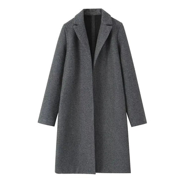 Cappotto lungo in misto lana da donna 6