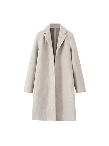 Cappotto lungo in misto lana da donna 8