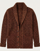 Cardigan da uomo a coste con collo a scialle 3